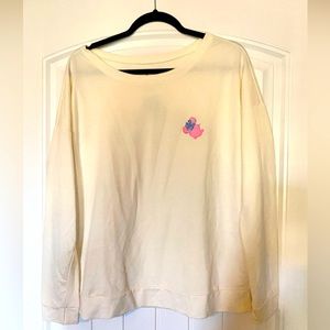 Disney Aulani Minnie Mouse Embroidered Pullover Sweatshirt Womens Large NWT